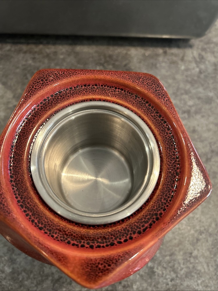 Pottery table top gel fire burner