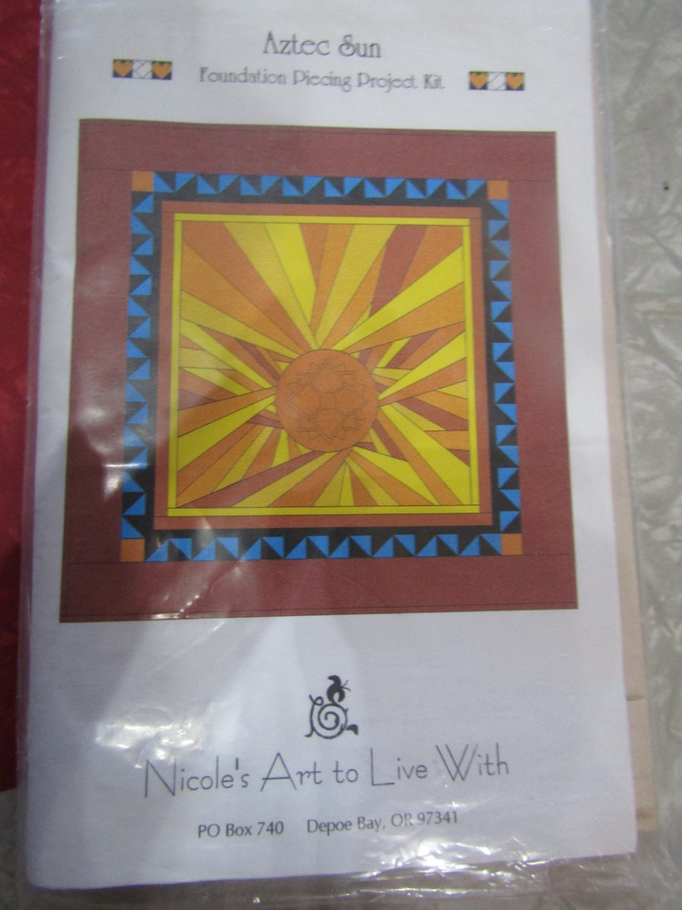 TWO PATTERNS Uncut AZTEC SUN & WOOD QUILT/WALL HANGING Quilting PATTERN