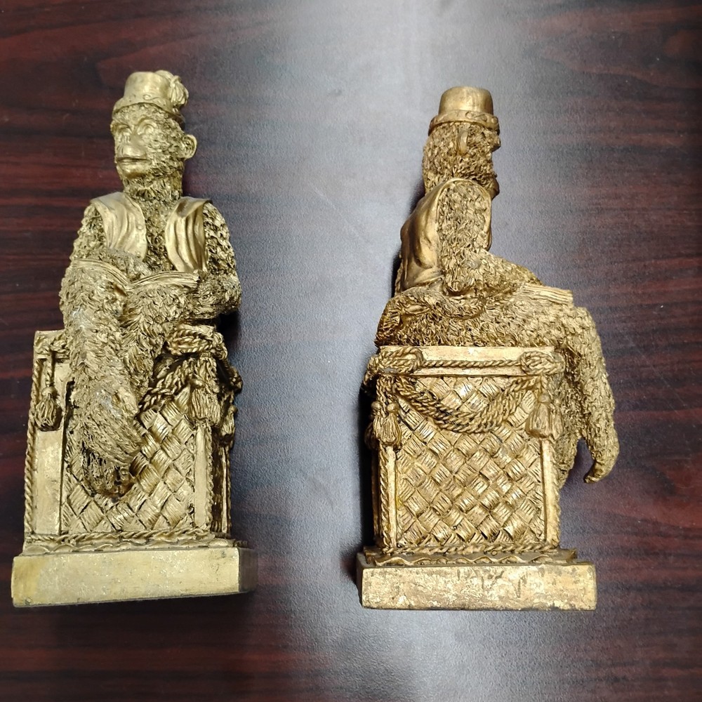 Gold Monkey Bookends Moroccan Scholar Fez Hats
