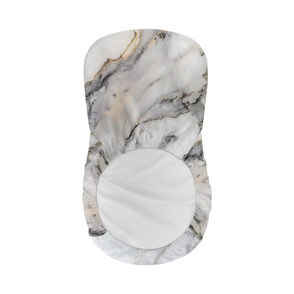 White Marble Bar Stool Covers with Backs Dust Proof Bar Stool Chair Covers St...
