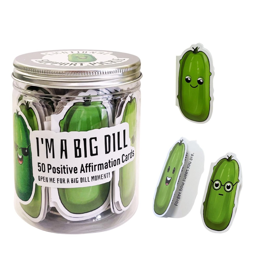 BBJ WRAPS Positive Pickle, Emotional Support Pickles, Mini Affirmation Clear