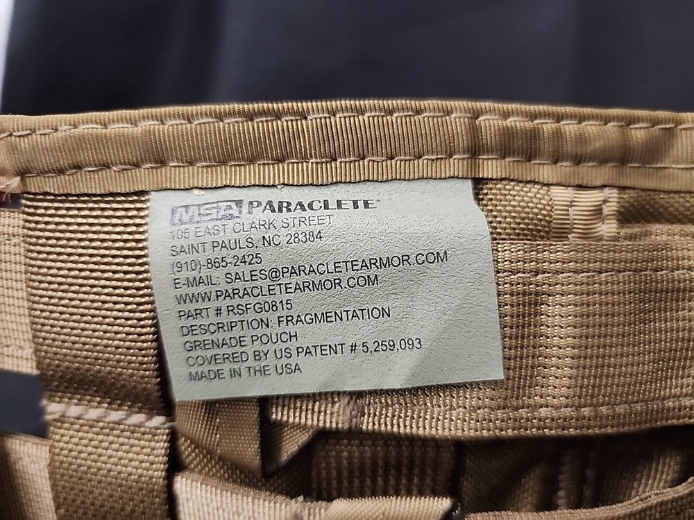 Paraclete Fragmentation Grenade Pouch RSFG0815 Coyote Cag Sof Devgru Seal