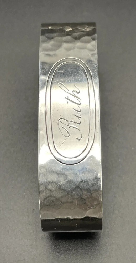 Sterling Silver Napkin Ring Name Engraved “RUTH” International
