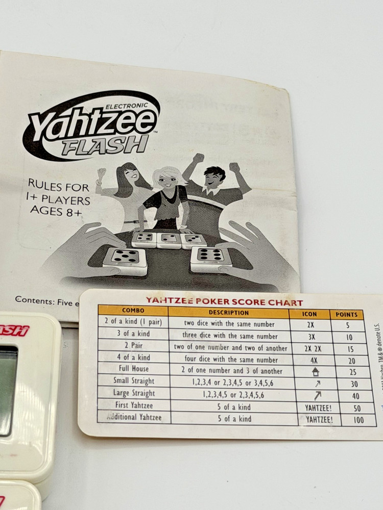 Yahtzee Flash Electronic Family Fun Game with Instructions