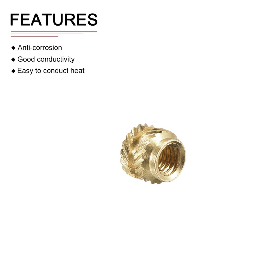 120pcs M3x4mmx5mm Knurled Insert Nuts