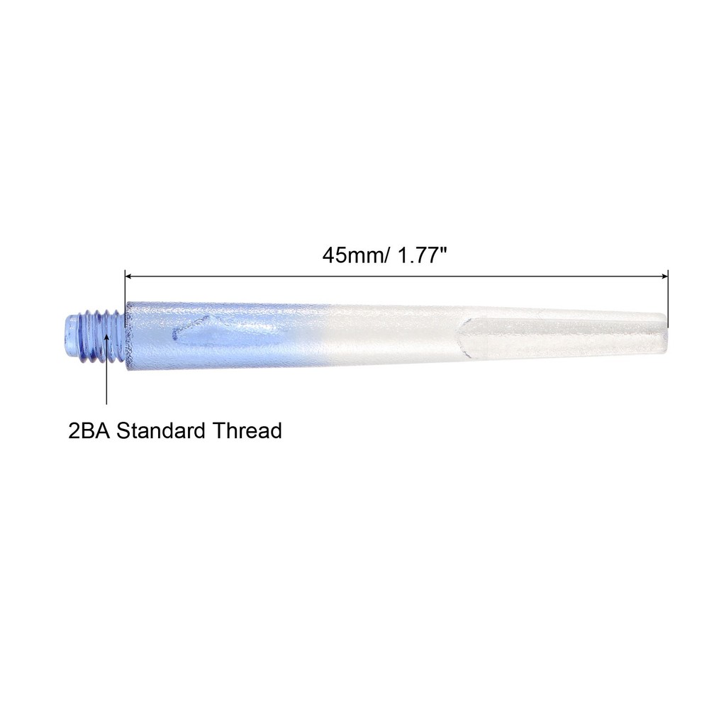 45mm Dart Shafts, Medium 2BA Thread Nylon Dart Stems - 9 Pack (White, Blue)