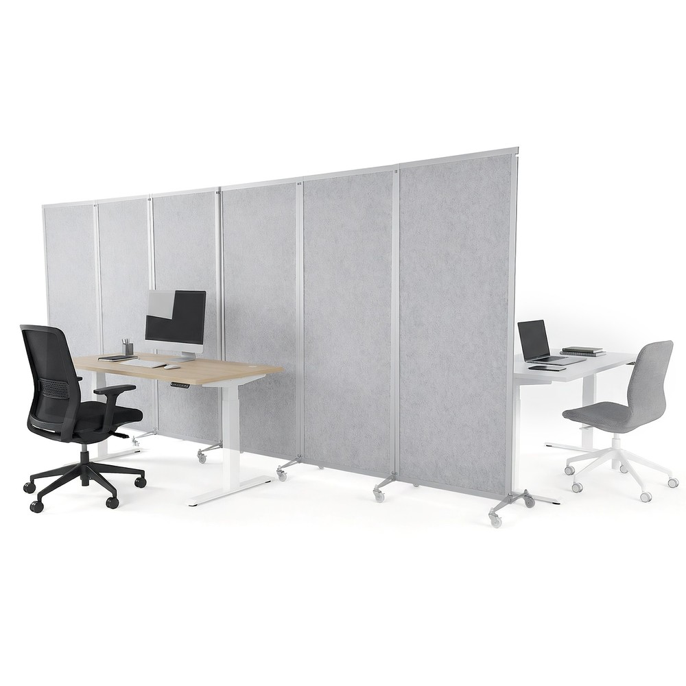 Rolling Privacy Room Divider with Lockable Wheels Office Mobile Screen Partition