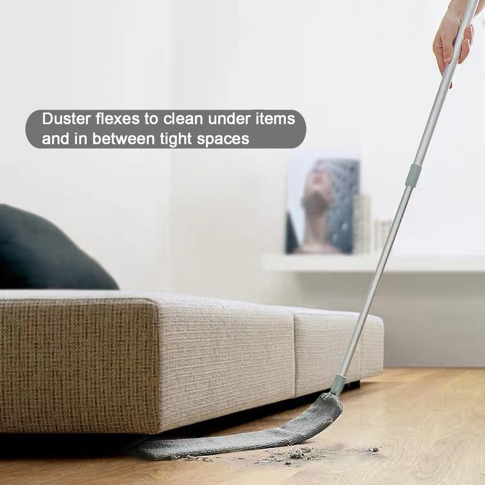Washable Microfiber Gap Duster: 55" Extendable Tool for Hassle-Free Dust Removal