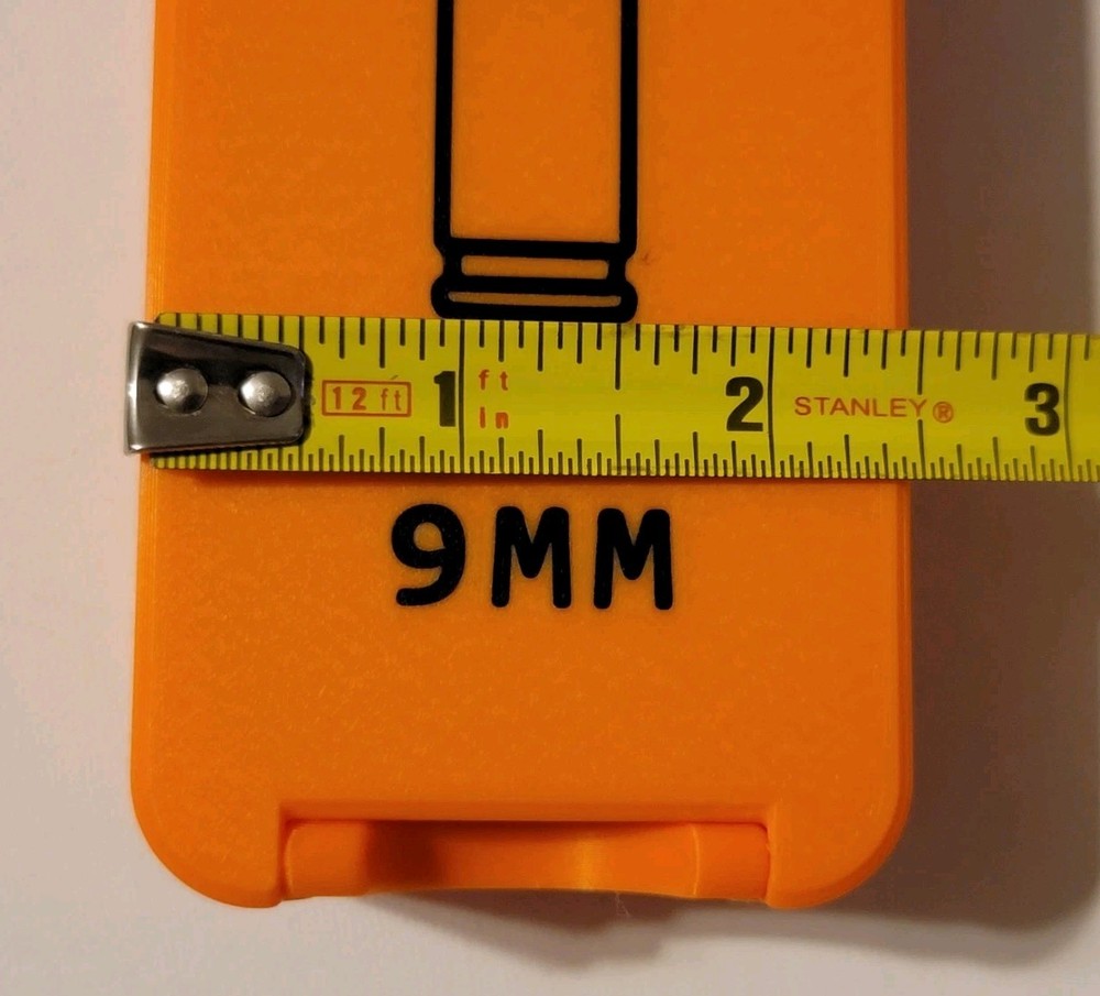 9mm Ammo Box Snap Lock 50 rd Compact 3d Printed Storage Orange Black Pla