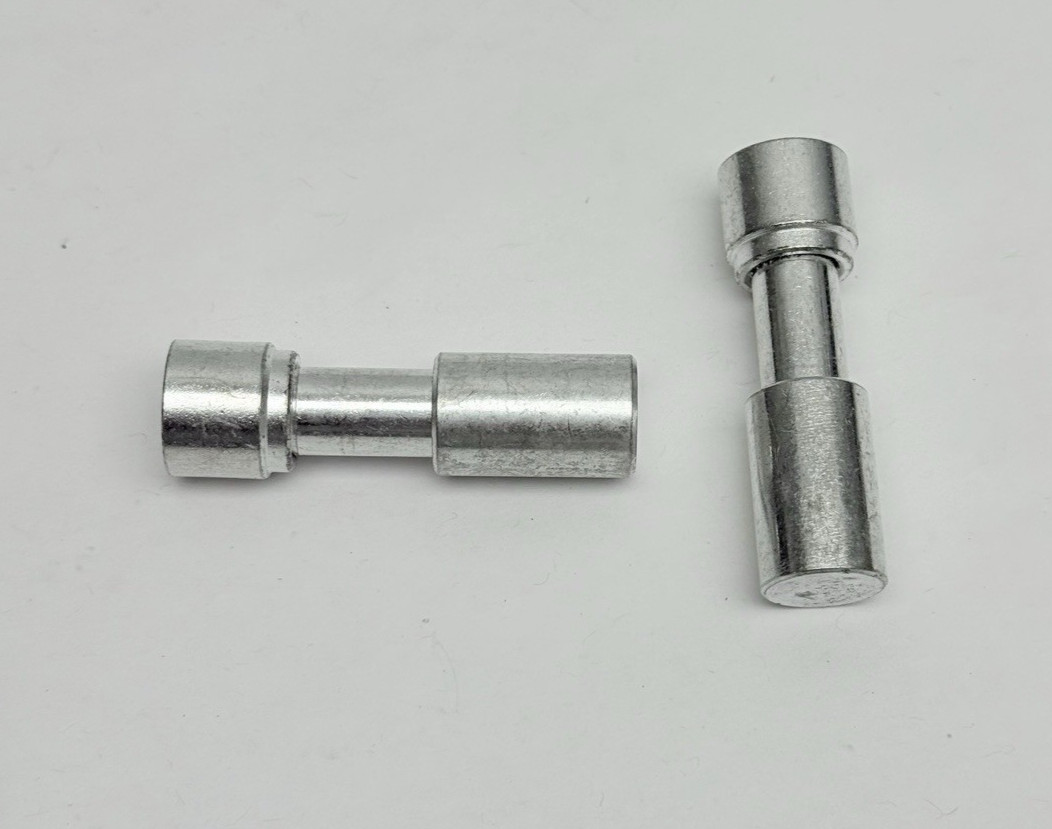 Lot of 2 Rexnord 10486792 Utility Barrel Lock #4 Silver Lock w/End Cap, 93180100