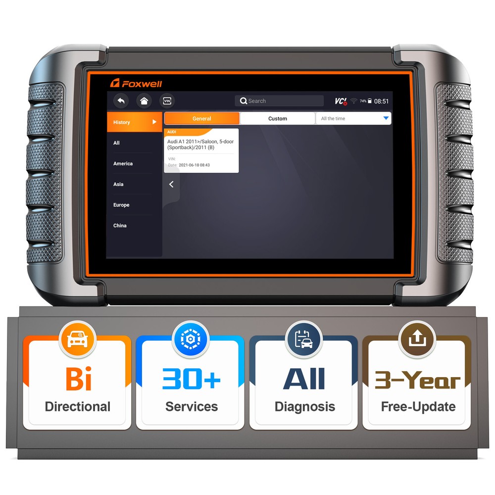 Foxwell NT809 Bidirectional All System Diagnostic Tool EPB SAS TPMS OBD2 Scanner