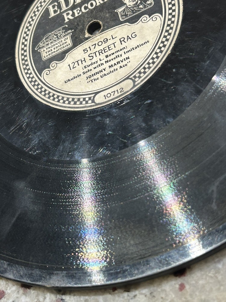 Edison Record Johnny Marvin 12th Street Rag Untested