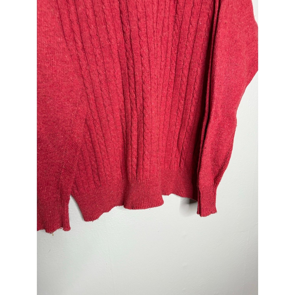 Shetland red wool sweater