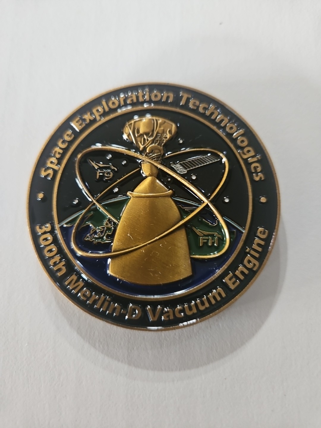 SpaceX - 300th Merlin D Vacuum Engine Commemorative Coin 2.5"