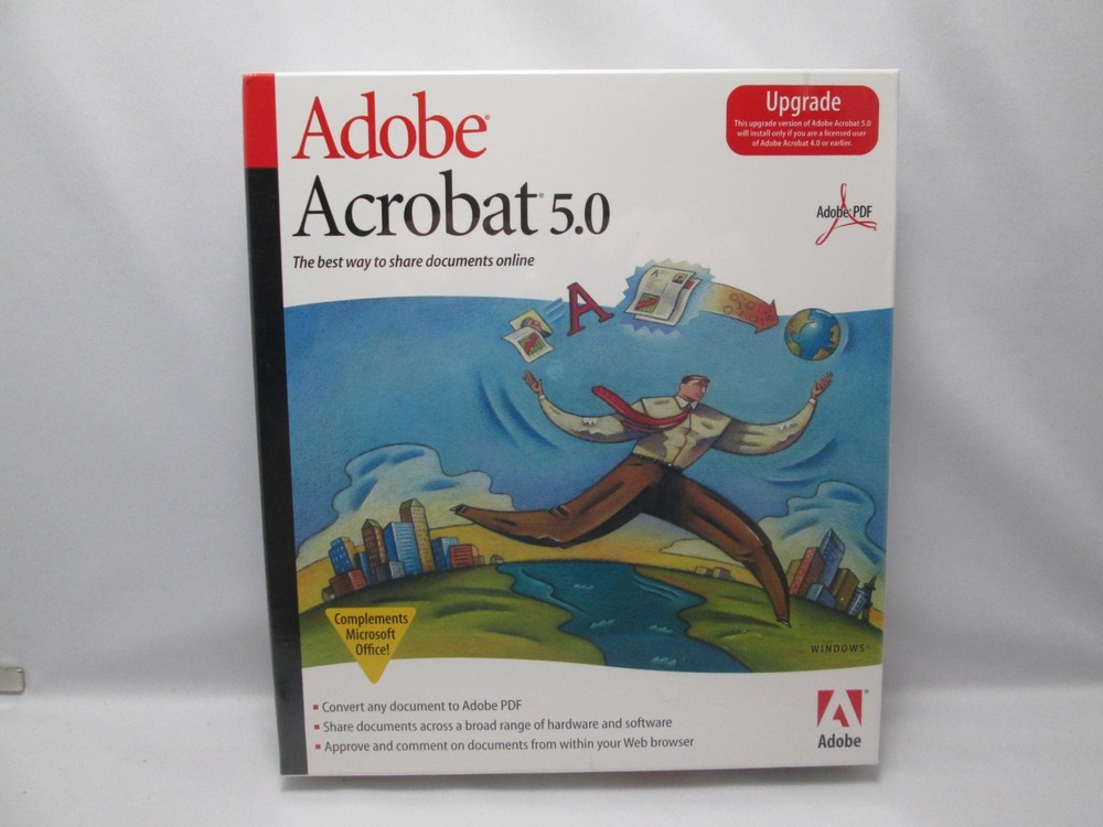 Adobe Acrobat 5.0 Update for Windows New Sealed in Box