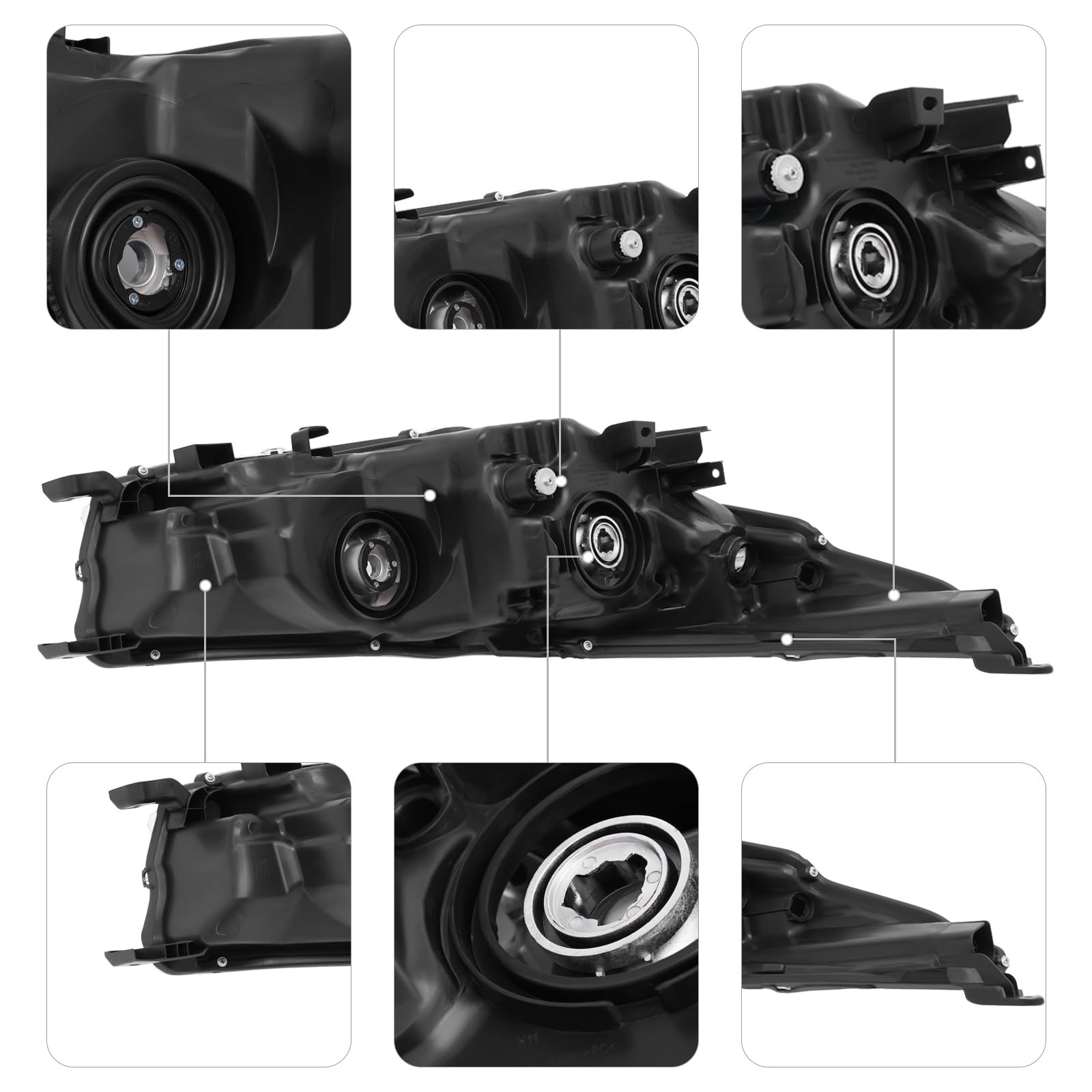 Halogen Headlight Assembly for 2014 2015 2016 Toyota Highlander Left