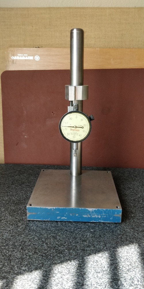 TESTED Starrett No.25-241 Dial Indicator on Inspection Stand SOLID OVERBUILT