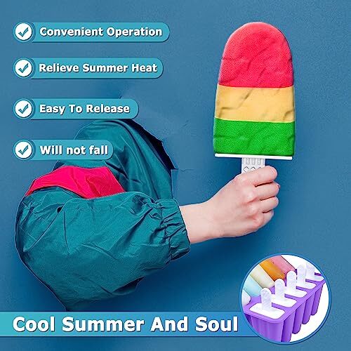 10-Cavity Silicone Popsicle Molds DIY Ice Pop Maker Ice Crea Molds
