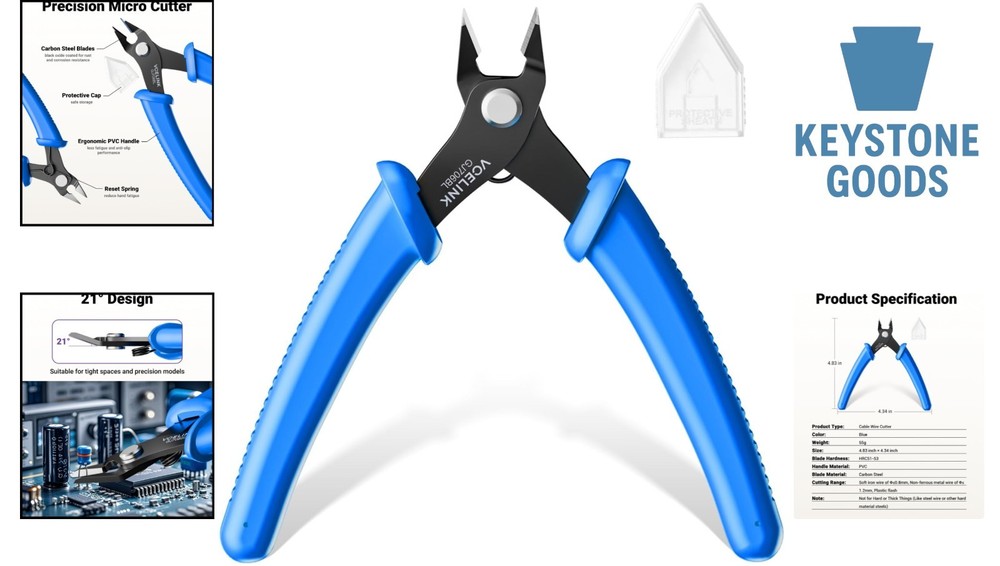 5-Inch Precision Flush Wire Cutter for Jewelry & Electronics