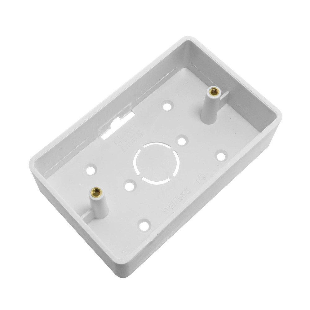 Surface Mounted Switch Socket Backbox with Single Gang Panel - 1 Pack