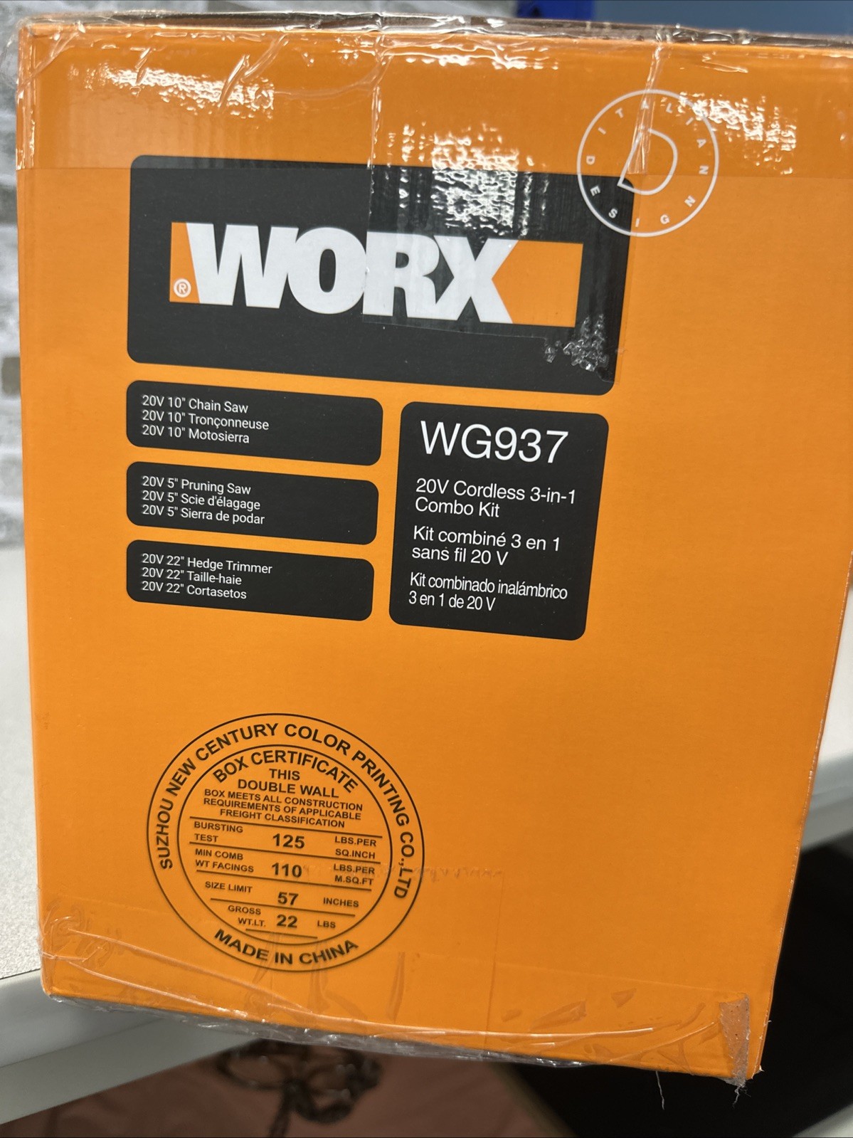 Worx WG937 -22" Hedge Trimmer, 5" Pruning Saw, 10" Cordless Chainsaw Combo Kit