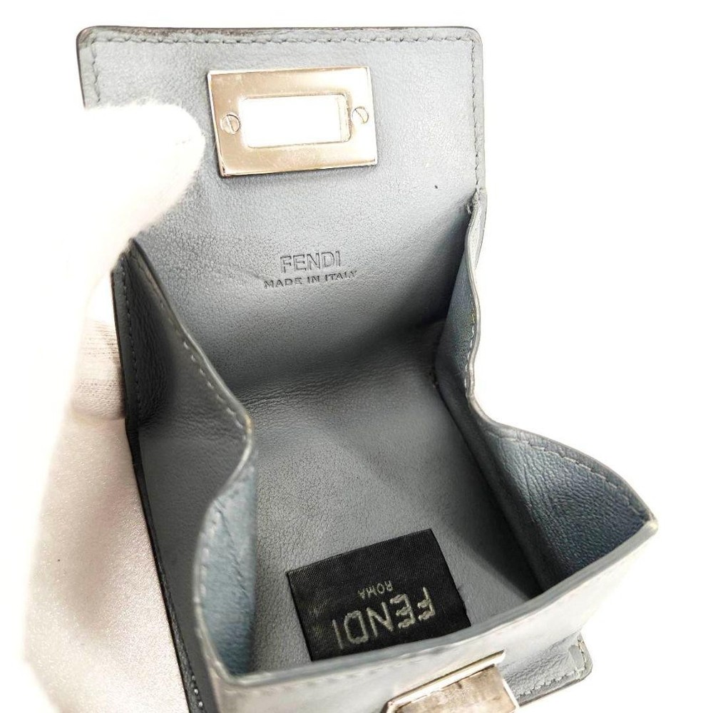 FENDI Peekaboo Coin Case Gray