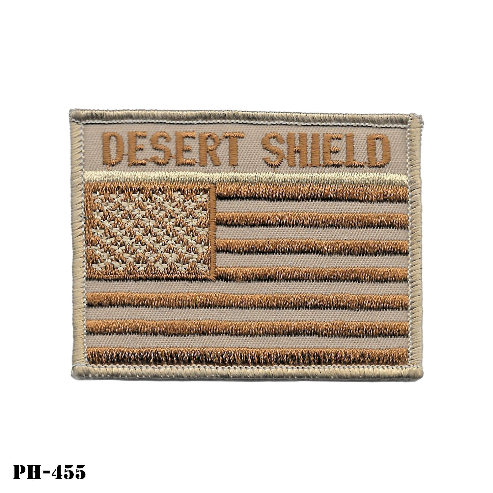 "DESERT SHIELD" Embroidered Flag Patch ~ Operation Desert Storm Vintage 1991 NEW