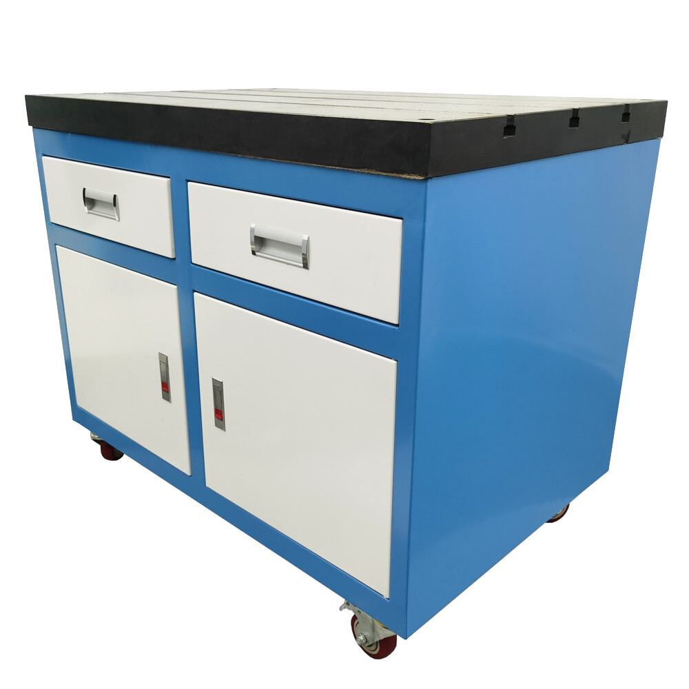 Movable T-Slot Workbench Base with Drawer for Tapping Machine Series Fixation