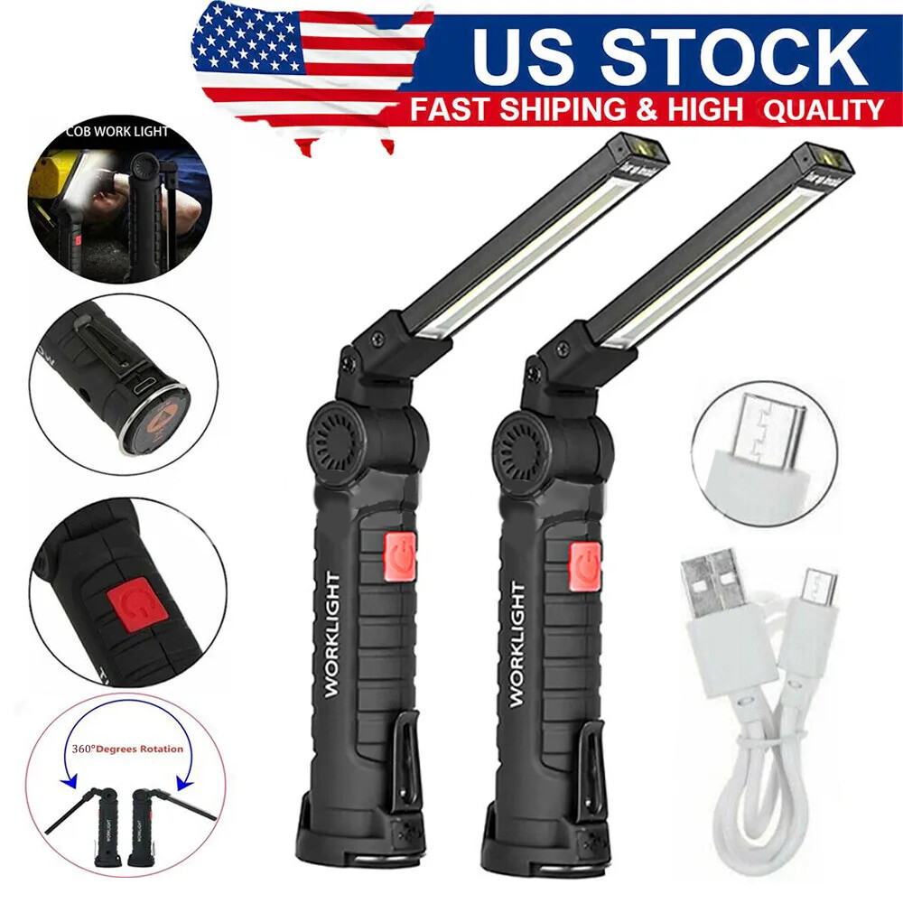 1200000lm Super Bright Rechargeable LED Work Light Folding Torch Lamp Flashlight