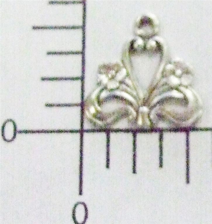 26194        4 Pc  Matte Silver Oxidized Victorian Drop Dangle Jewelry Finding