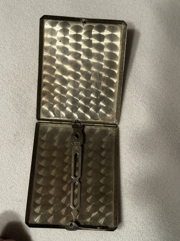 Vintage Stainless Steel Hinged Cigarette Case