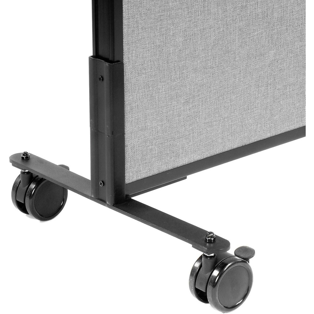 60-1/4"W x 45"H Mobile Office Partition Panel Gray