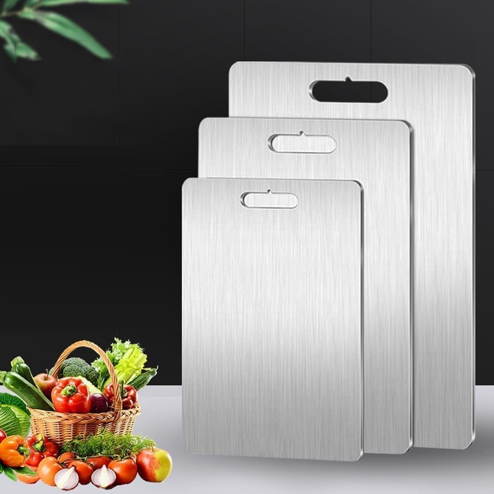 Titanium Cutting Boards - 100% Pure Titanium Cutting Boards for Kitchen - Cut...