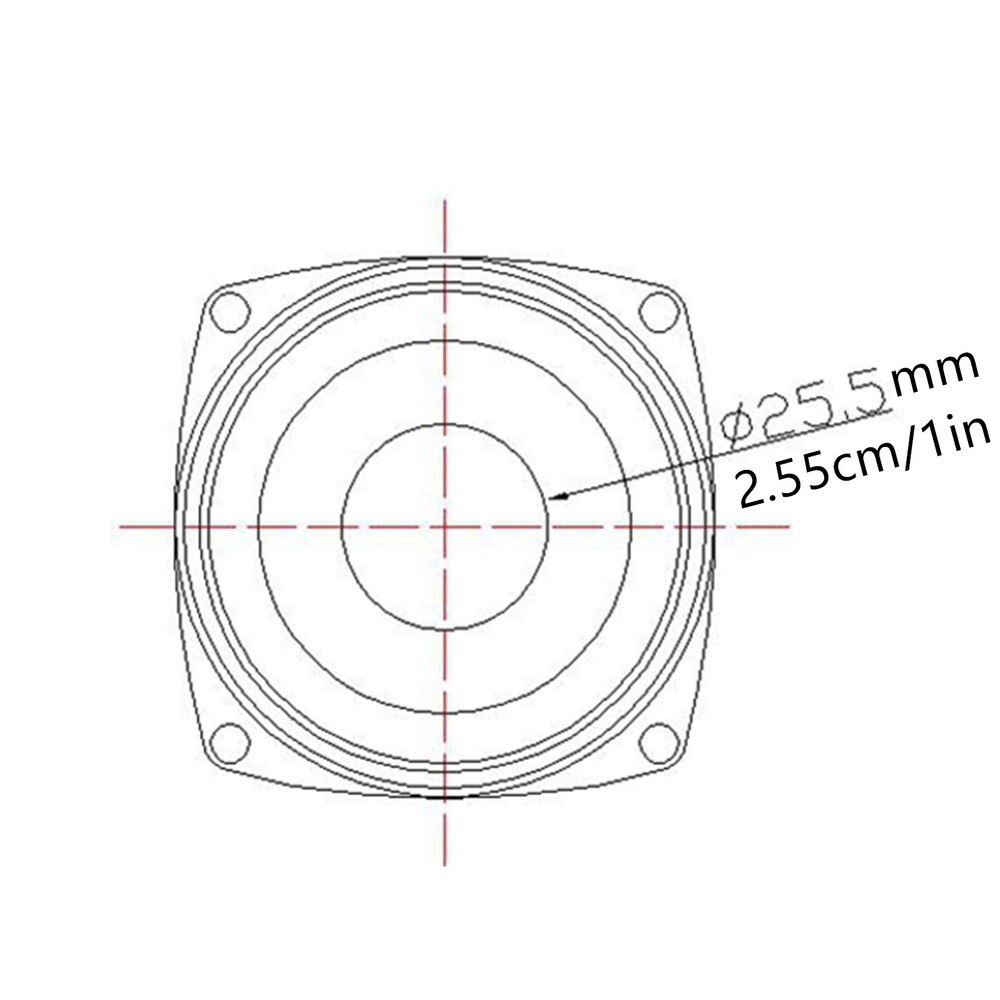 2PCS High Sensitivity Full-Range Speakers 25W 4Ω Superior Frequency Response