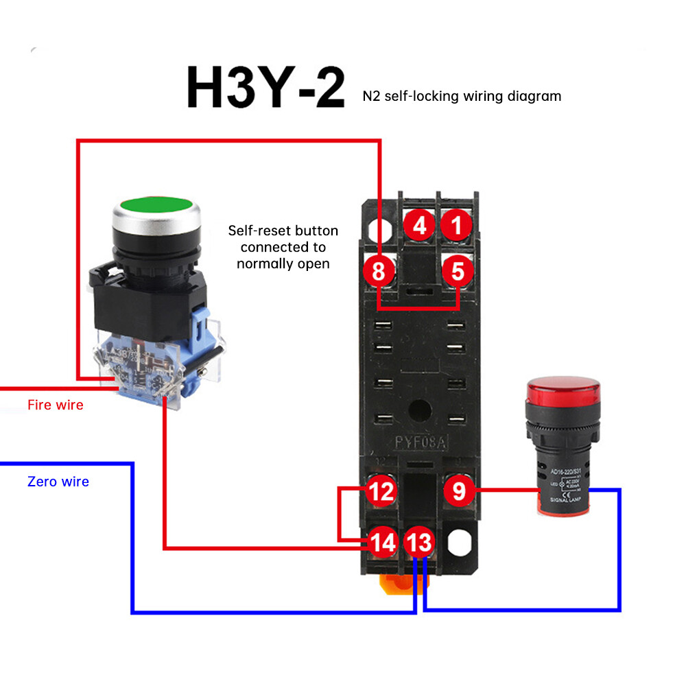 2Pcs Adjustable Digital Time Relay Cycle Time Delay Relay with Base AC 220V
