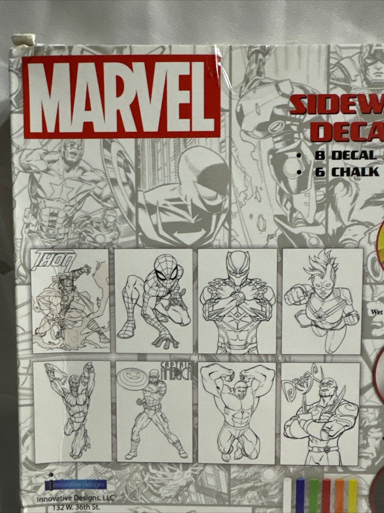 Marvel Sidewalk Decals With Chalk