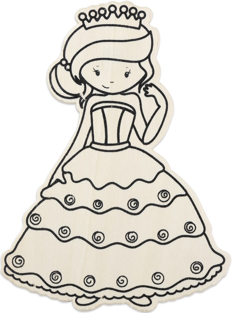 CousinDIY MDF Shape-Princess - 12 Pack