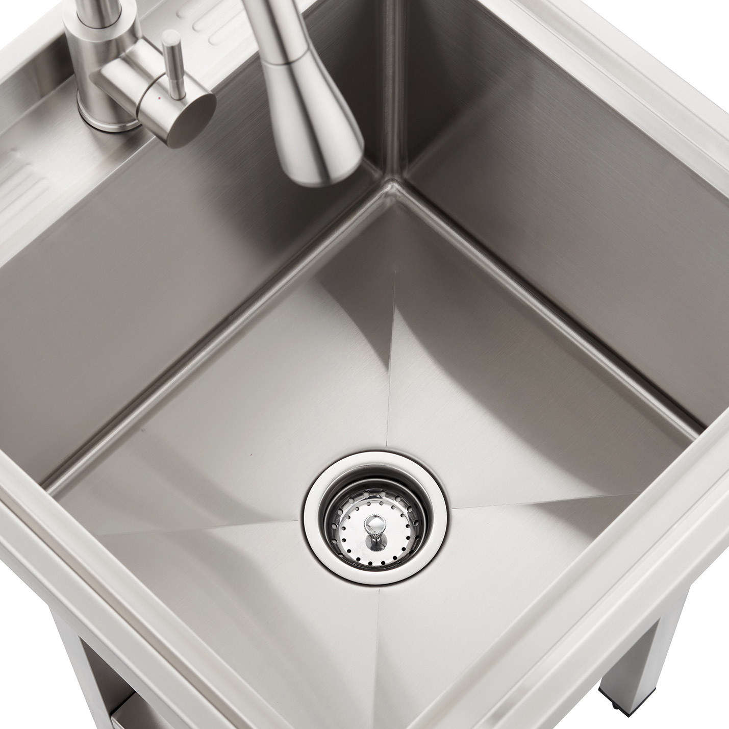 TRINITY 18” x 16” x 13” Stainless Steel Utility Sink with Pull-out Faucet, NEW
