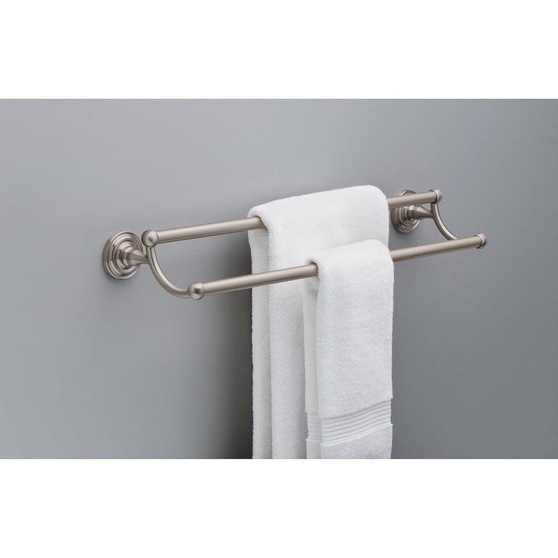 Wall Mounted Towel Bar Space Saving Bath Accessory SpotShield Easy Install New