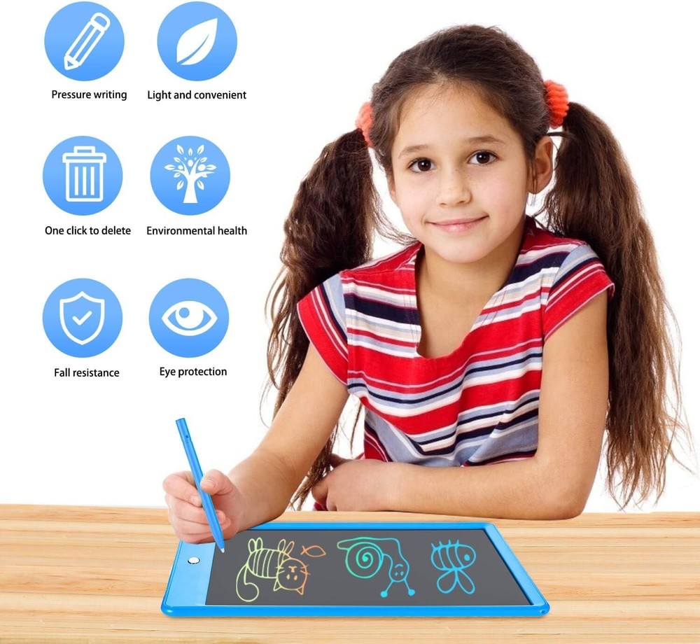 Eco-Friendly 10-Inch LCD Writing Tablet for Students & Professionals - Blue