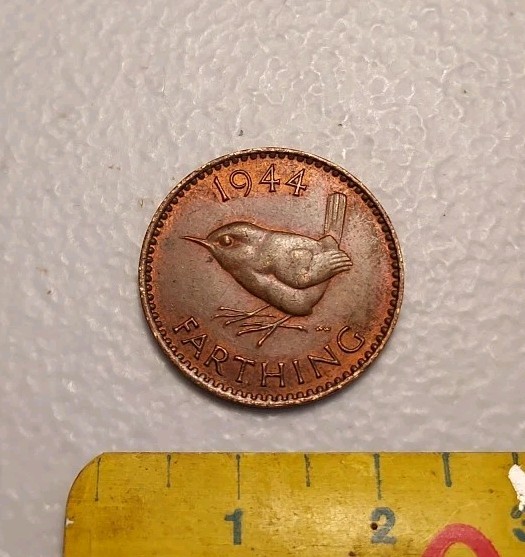 1944 Great Britain Farthing Coin