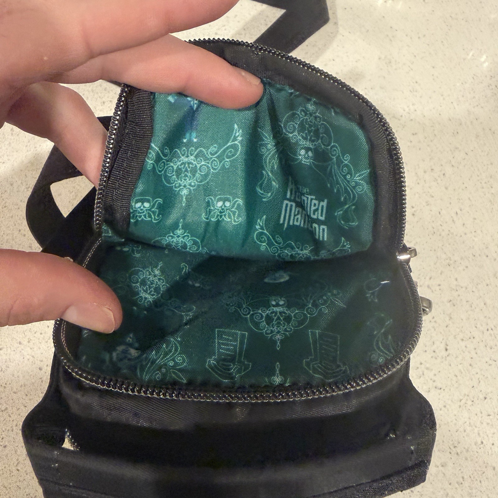 Disney Parks Lug Haunted Mansion Crossbody Bag Skeeter Hitchhiking Ghosts