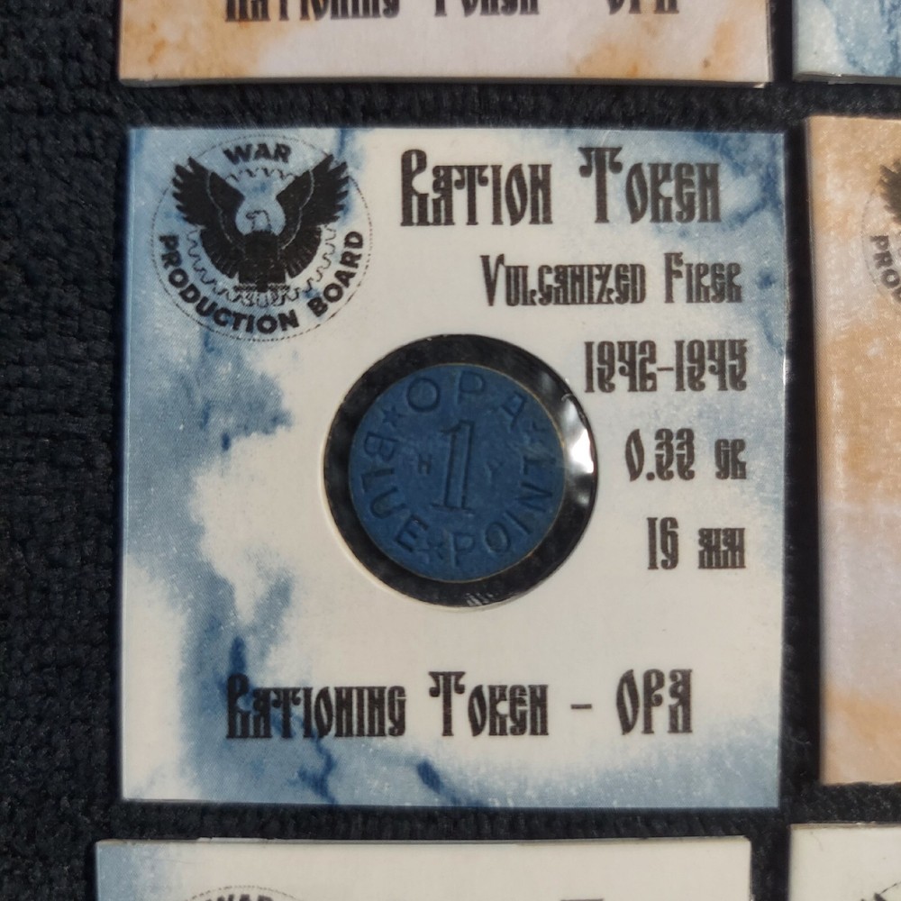 OPA Ration Points Tokens Red and Blue