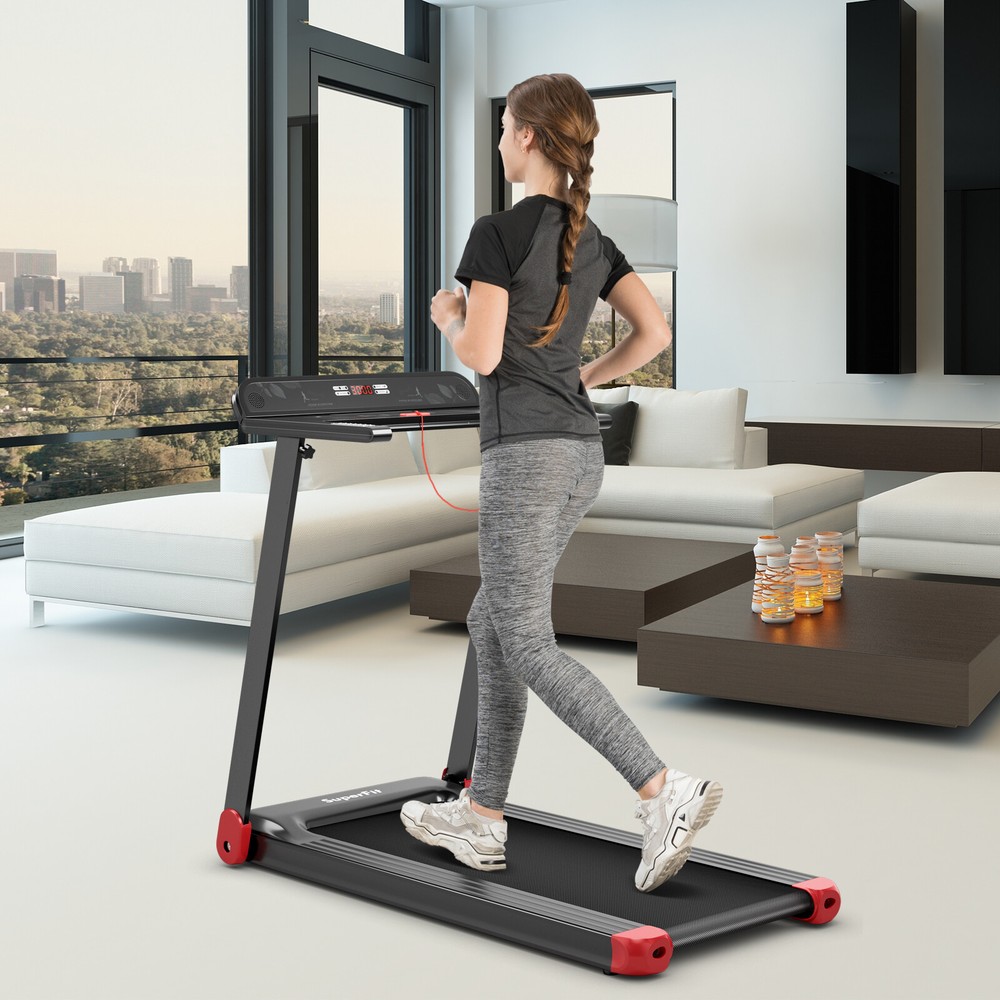 Compact Walking Running Machine Electric Folding Treadmillw/APP Control Speaker