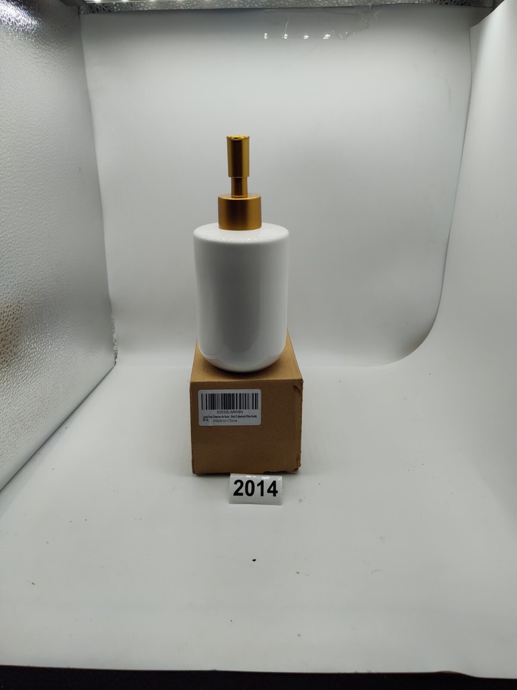 Bathroom Liquid Pump Bottle Ceramic Soap Dispenser -White 20ml #2014