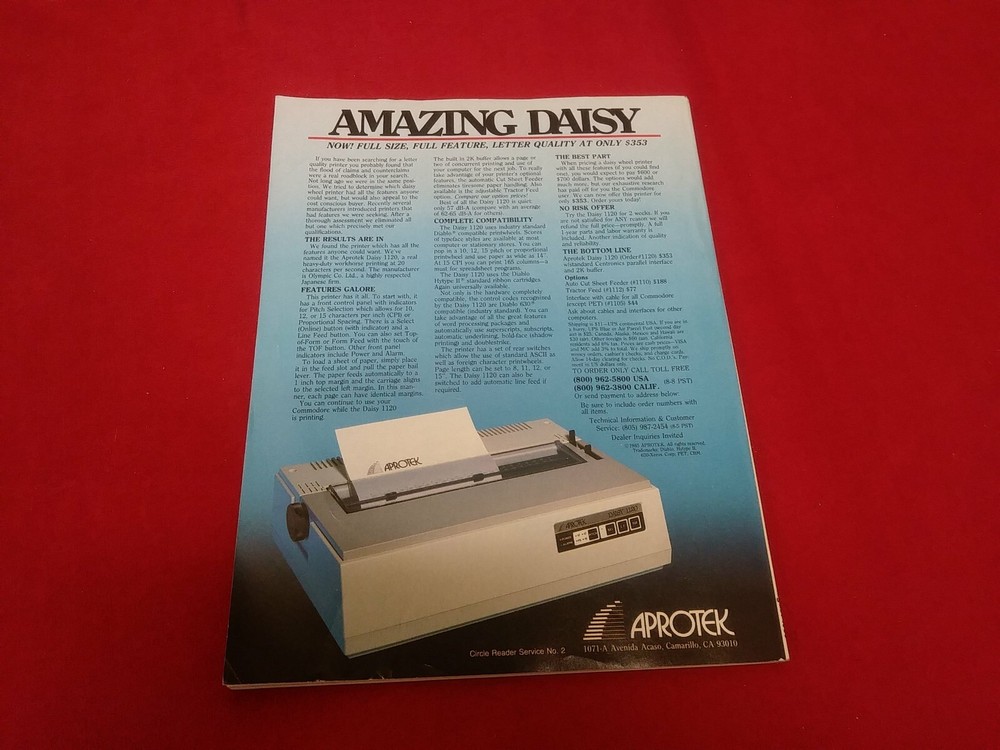 Vtg Commodore Microcomputers Magazine Augest 1985