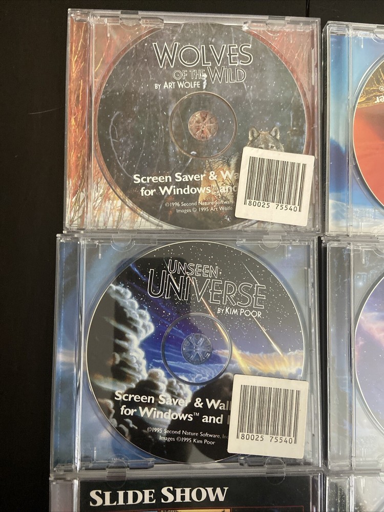 VTG Artwork Computer Lot 10 Second Nature Screen Savers Space Celestial Universe