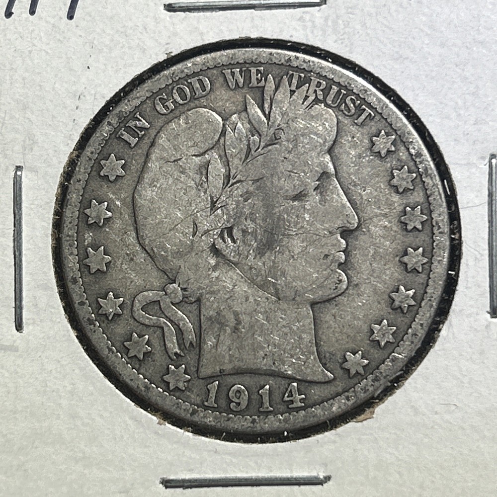 1914 S Barber Silver Half Dollar