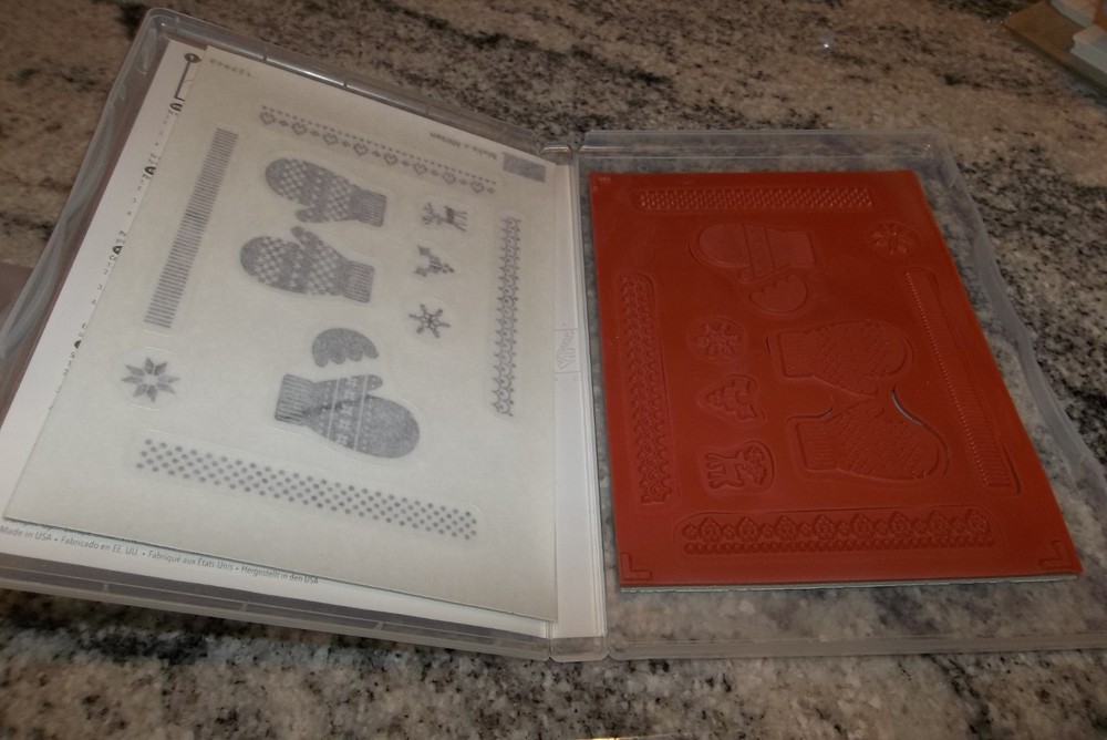 Stampin Up "Make a Mitten" Rubber Stamps New