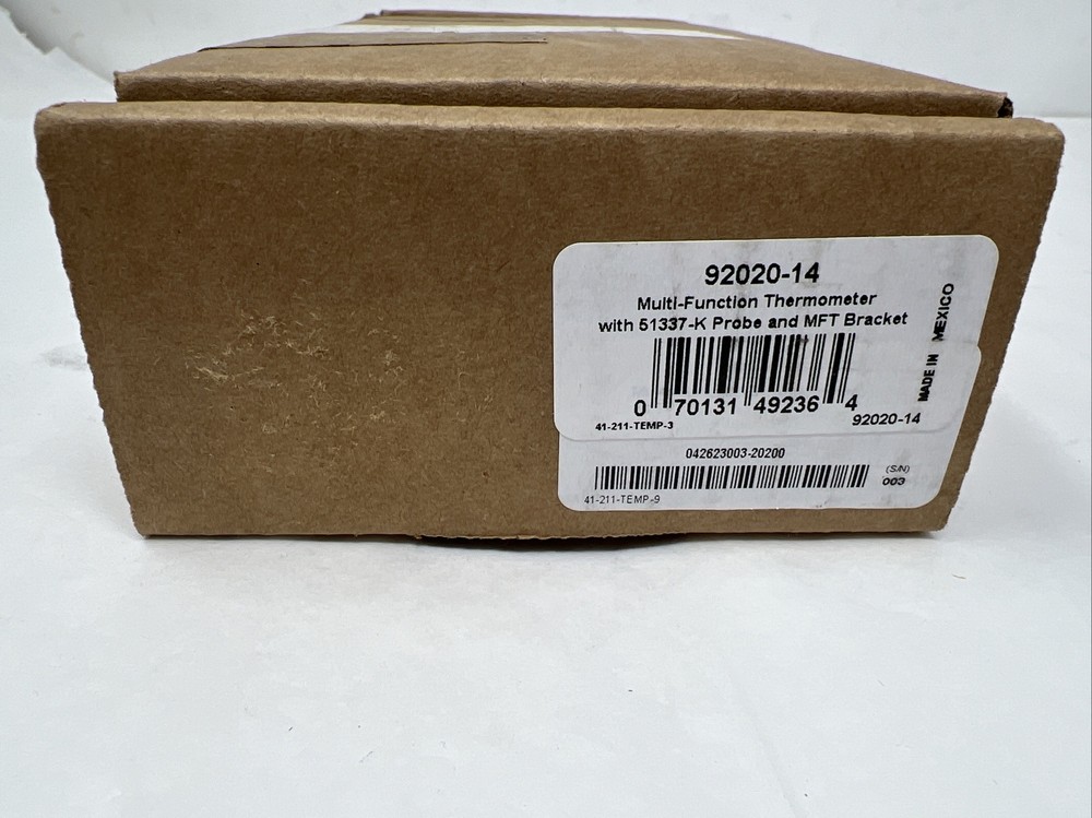 Cooper Atkins 92020-14 Multi-Function Thermometer w/ 51337-K Probe & MFT Bracket